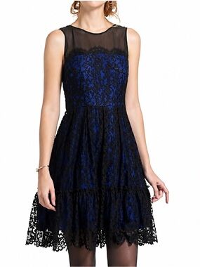 Moulinette Soeurs sapphire lace sleeveless dress, size 2